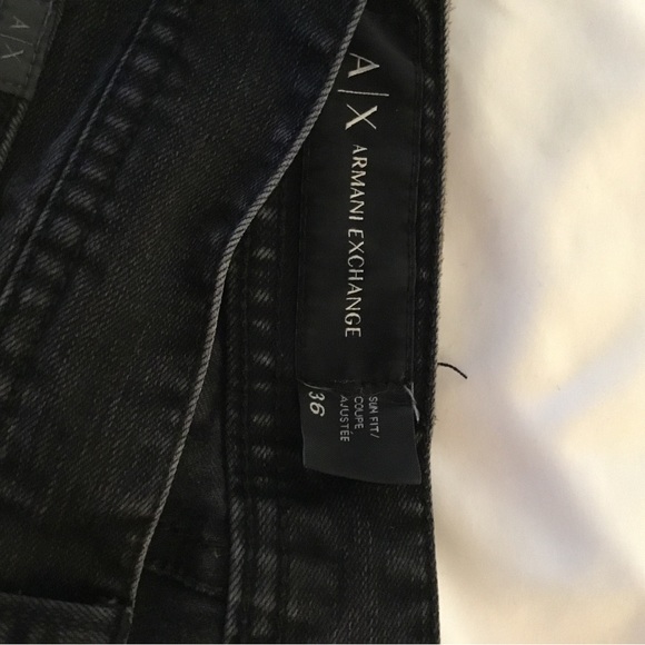 A/X Armani Exchange Men’s Black Jeans slim fit size 36 - Picture 3 of 4